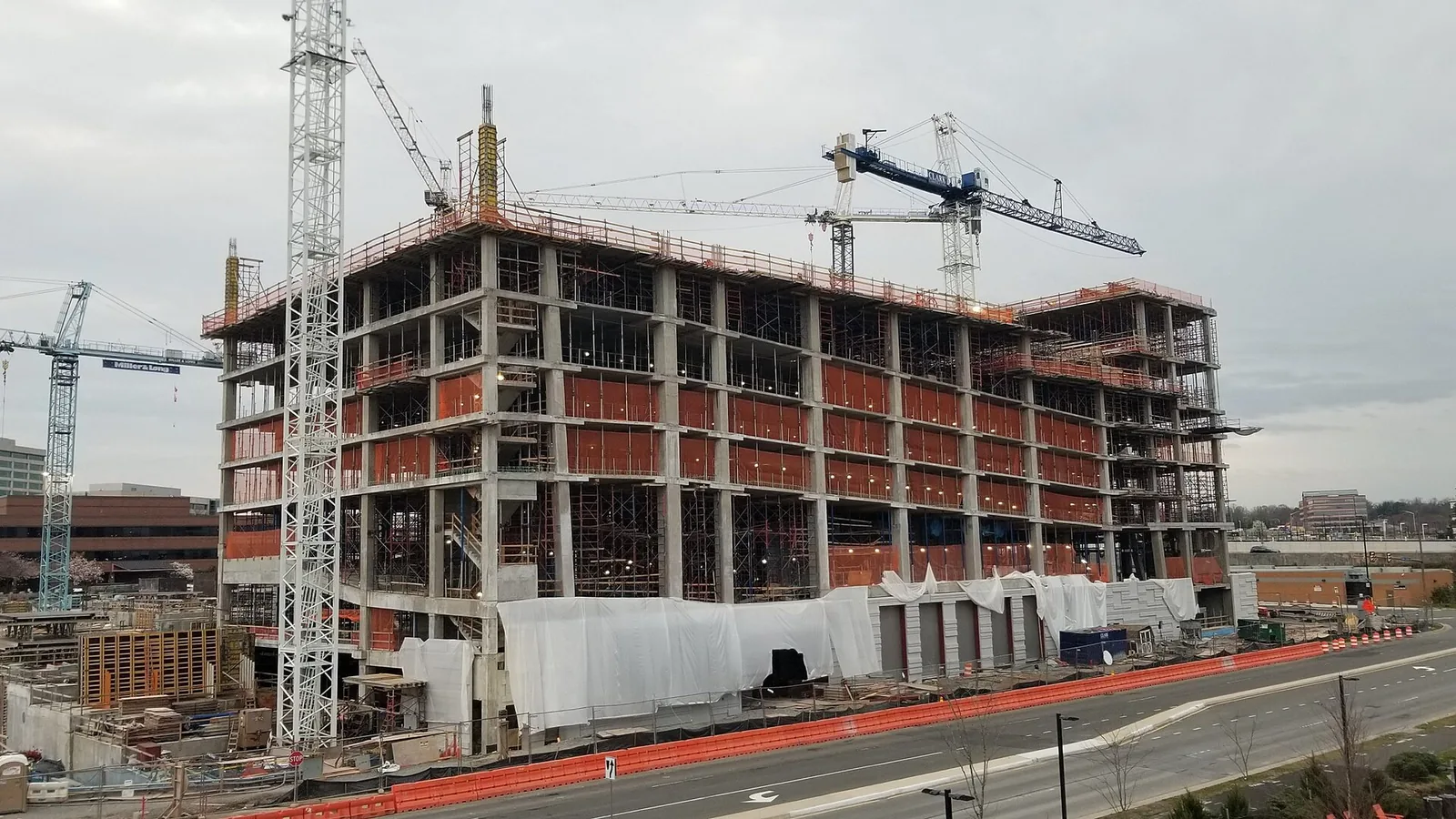 Reston Gateway Building B under construction, seen from across Town Center Parkway in Reston