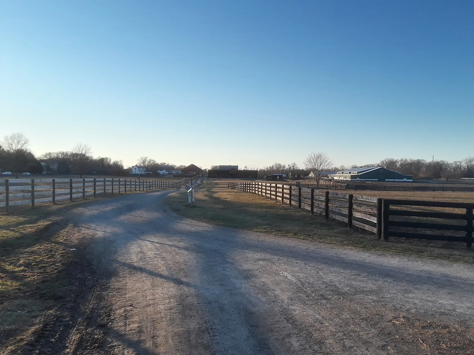 The gravel path to the barns at Frying Pan Farm Park in Herndon, where the Fairfax County Park Authority holds Halloween on the Farm.